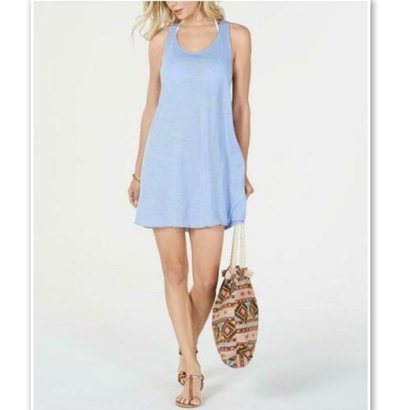 Miken Other - NWT Miken Macys Racerback Swim Cover Up Dress Blue